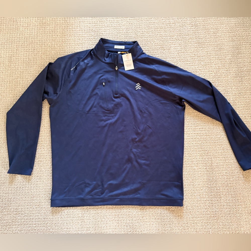 NWT Peter Millar Navy Quarter Zip